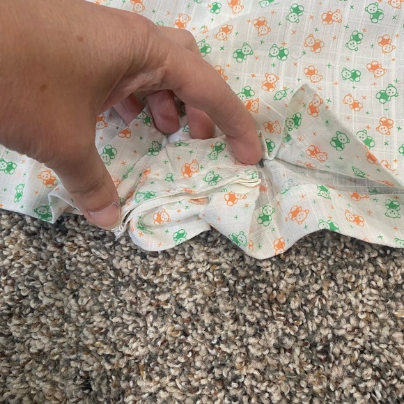 Vintage handmade teddy bear baby onesie Sleeveless Romper - Picture 5 of 6